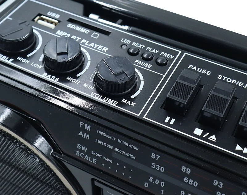 Precision Audio PA-4000 Portable Bluetooth Cassette Player (Black)