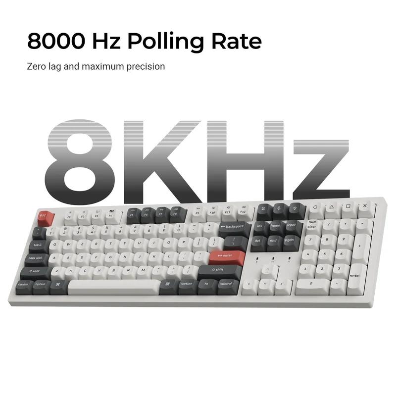 Keychron K10 Ultra 8K Wireless Custom Mechanical Keyboard - Apex Brown Switch (White)