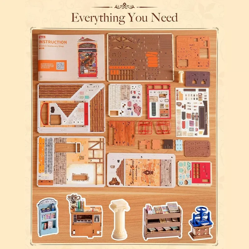 Robotime DIY Bookends Kit Wisdom Stationery Shop