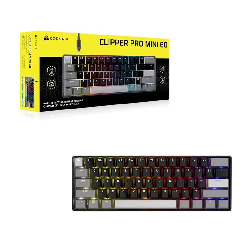 Corsair Clipper PRO MINI 60 Hall Effect Gaming Keyboard (Black)