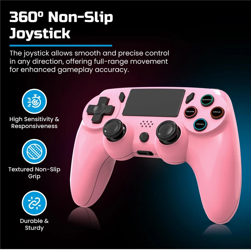 Playmax Wireless Controller for PS4 / PC (Pink)