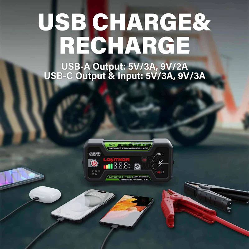 Lokithor J1350PRO Joey 1350A 3-in-1 Jump Starter