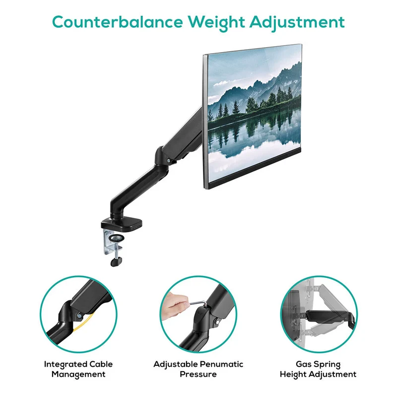 Activiva 17"~32" Single Screen Steel Gas Spring Monitor Arm