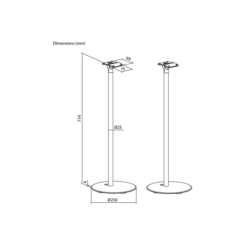 Goobay Speaker Stand Era 300 2pcs (White)