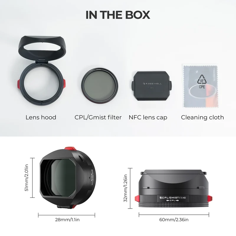 Freewell Real Lens Hood for Fuji GFX100RF (Silver)