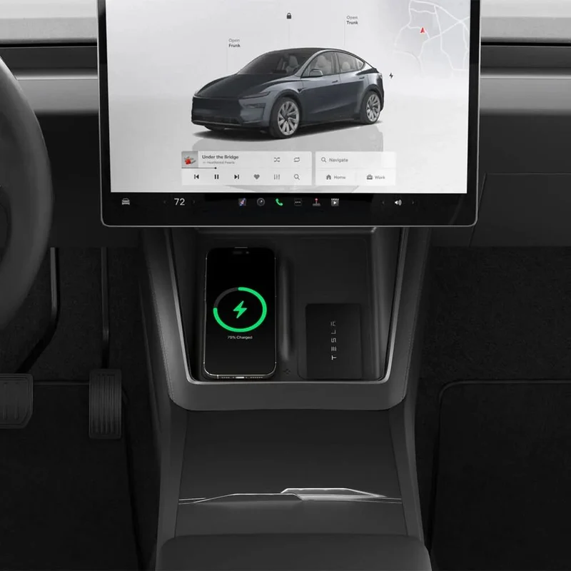 Spigen Tesla Tesla Wireless Charging Pad Cover TO261JH Automotive Accessories - Black