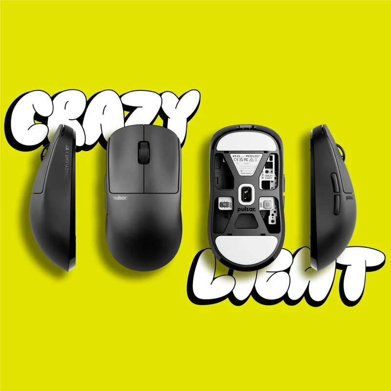Pulsar X2 CrazyLight Medium (Jet Black)