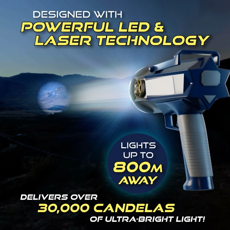 Star Patrol Platinum Rechargeable Spotlight with Built-In Power Bank