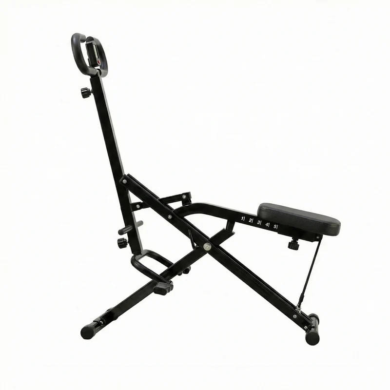 Everfit Foldable Squat Machine Deep Squat Rowing Machine 5 Adjustable Seat Home Gym