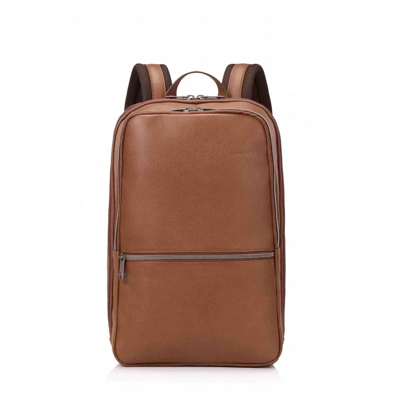 Samsonite Classic Leather Slim Backpack (Cognac)