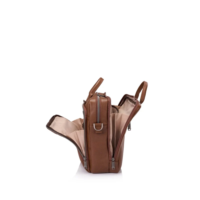 Samsonite Classic Leather Toploader (Cognac)