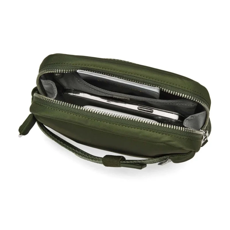 Pacsafe W Anti-Theft RFID Blocking Slashguard Micro Travel Sling Olive