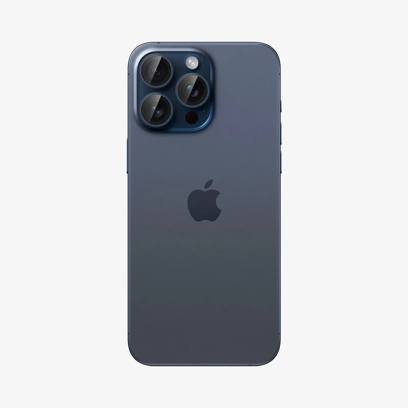 SPIGEN EZ Fit Optik Pro 2PCS Glass Camera Lens Protector for iPhone 17 Pro/Max/16 Pro/Max/15 Pro/Max/14 Pro/Max (Blue Titanium)