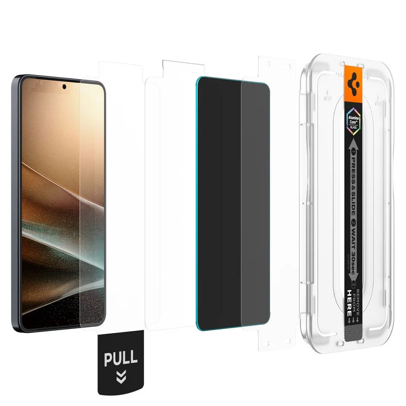 Spigen Galaxy S26 GLAS.tR EZ Fit Pro Privacy 2PCS Screen Protector (Black)