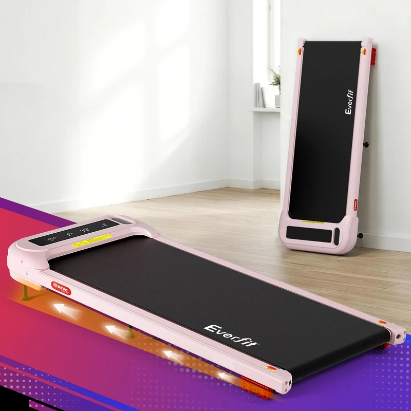 Everfit Treadmill Electric Walking Pad with Incline Under Desk Home Gym (Pink)