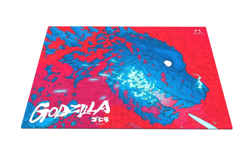 ARBITER STUDIO TENKO GODZILLA Lunar 500x400mm Glass Mousepad - Heat Ray