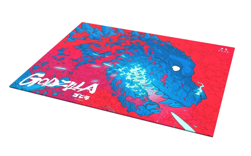 ARBITER STUDIO TENKO GODZILLA Lunar 500x400mm Glass Mousepad - Heat Ray