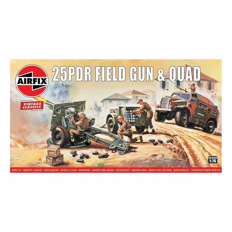 Airfix 1/76 25-PDR Field Gun Scale Scaled Plastic Model Kit