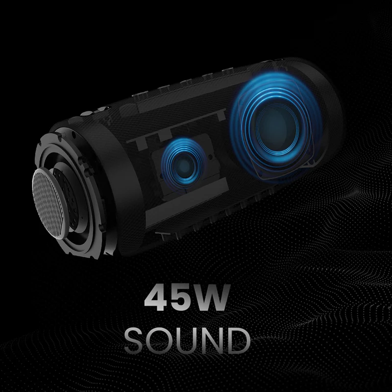HiFuture Gravity 45W Portable Bluetooth Speaker with LED Lights (Blue)
