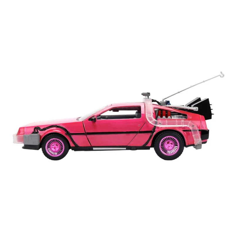 Jada 1:24 Pink Slips Back To The Future Delorean Time Machine Pink Diecast Model