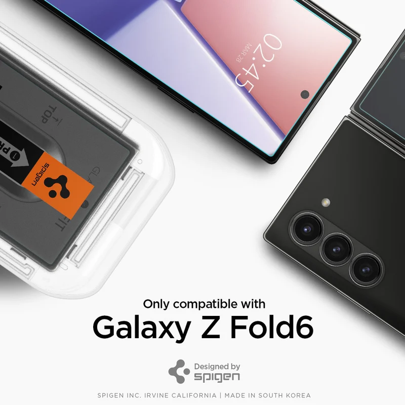 Spigen Samsung Galaxy Z Fold 6 EZ Fit GLAS.tR Slim 2PCS Glass Screen Protector - Clear