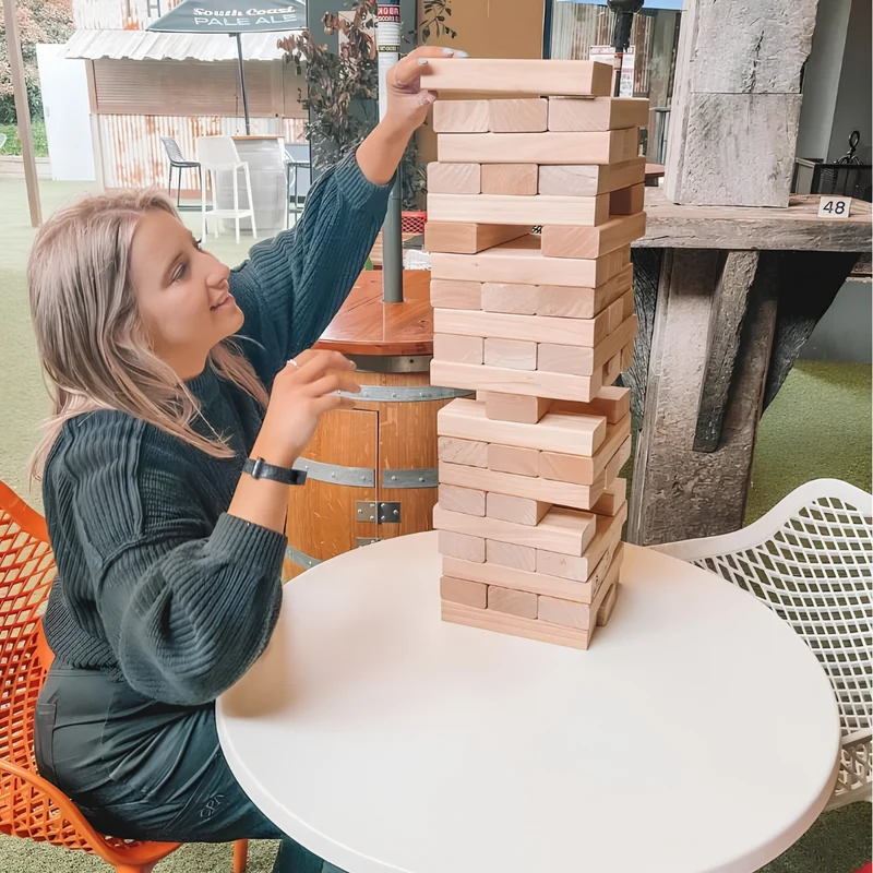 Jenjo Games 54 Piece Giant Jenjo Outdoor Wooden Block Game 63cm