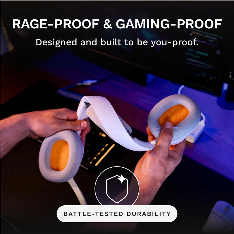 Glorious GHS Wireless InfinitePlay Wireless Gaming Headset for PC, PS5, PS4, Switch (White)
