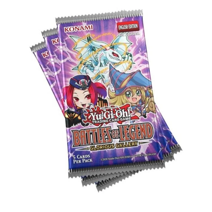 Konami YuGiOh! Battles of Legend Glorious Gallery 3-Booster Tuckbox