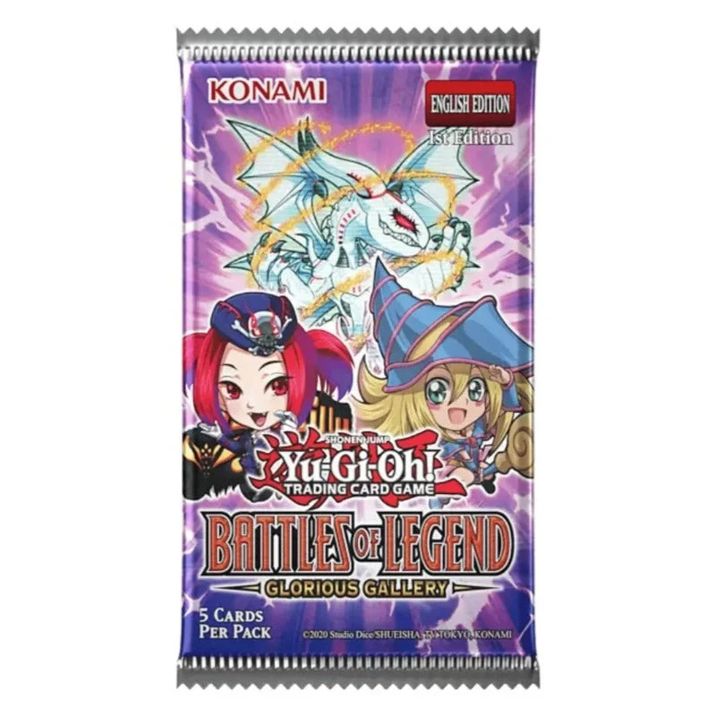 Konami YuGiOh! Battles of Legend Glorious Gallery 3-Booster Tuckbox