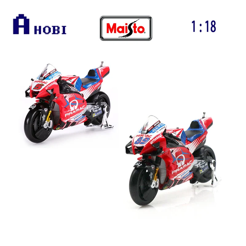 Maisto Licensed 1:18 Scale Moto GP Ducati Pramac Racing Zarco #5 2021 Diecast Model Motorcycle