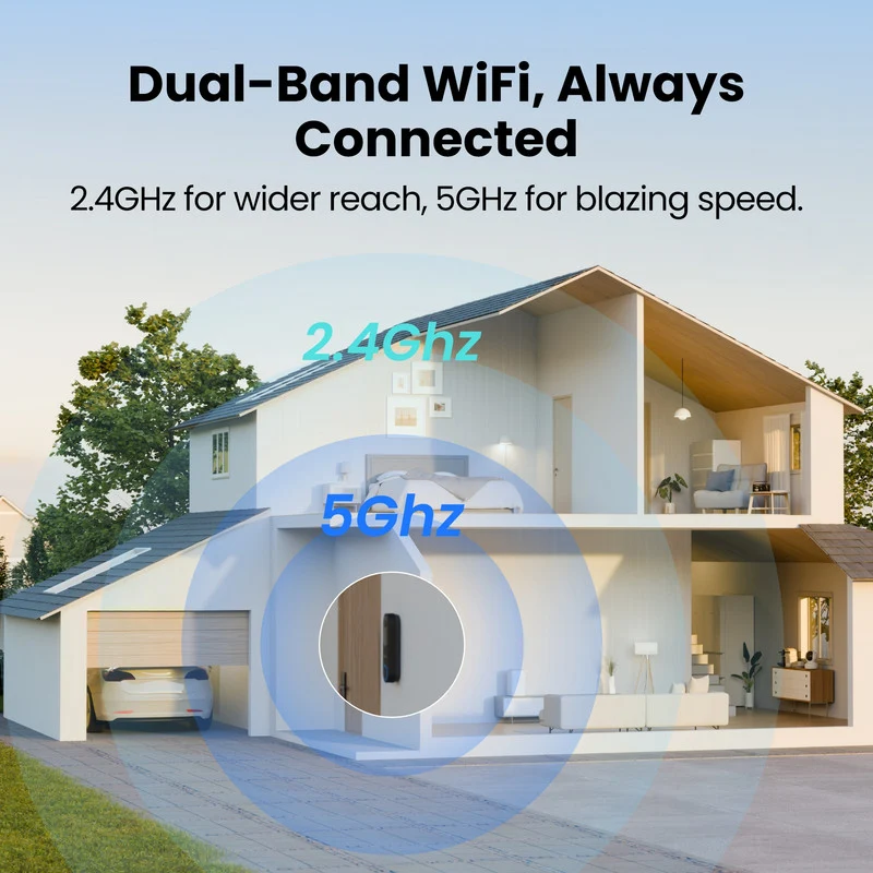 Reolink 2K 4MP Battery Video Doorbell Camera Head-to-Toe View, 2.4/5 GHz WiFi Two-Way Talk