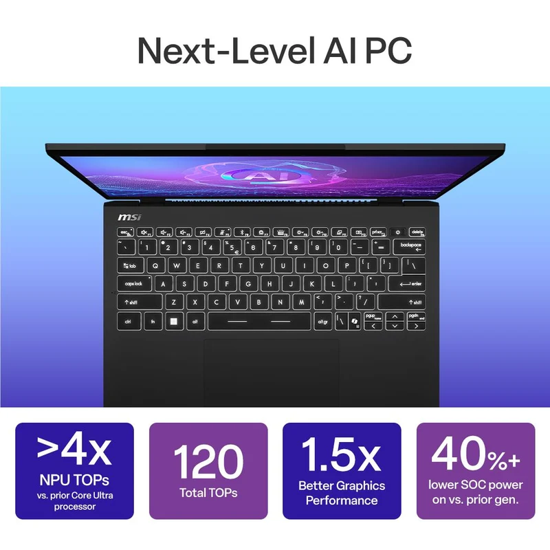 MSI Prestige 13 AI+ Evo 13.3" 2.8K OLED Copilot+ AI PC Laptop (Intel Core Ultra 7-258V/1TB)[Ex-Display]