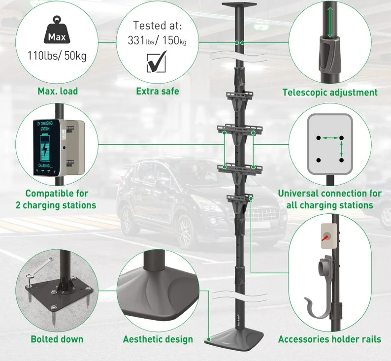 Barkan EV350FC 350cm EV Charging Station Column