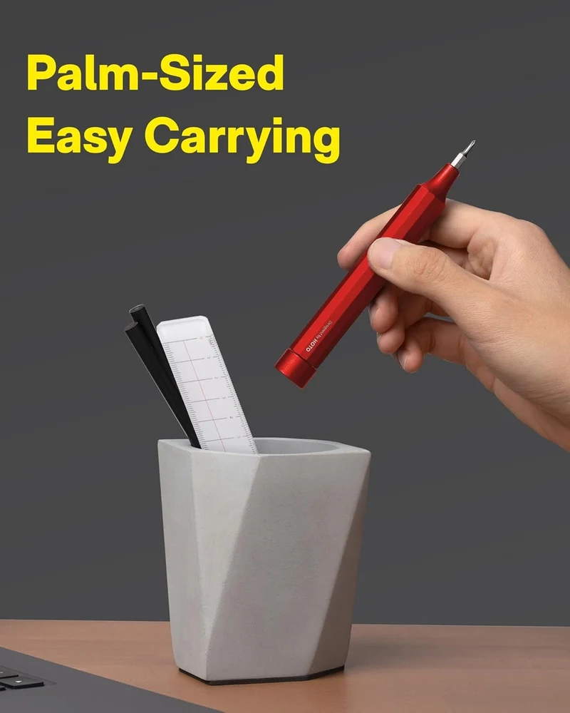 HOTO Manual Precision Screwdriver Pen Pocket Tool (Red)