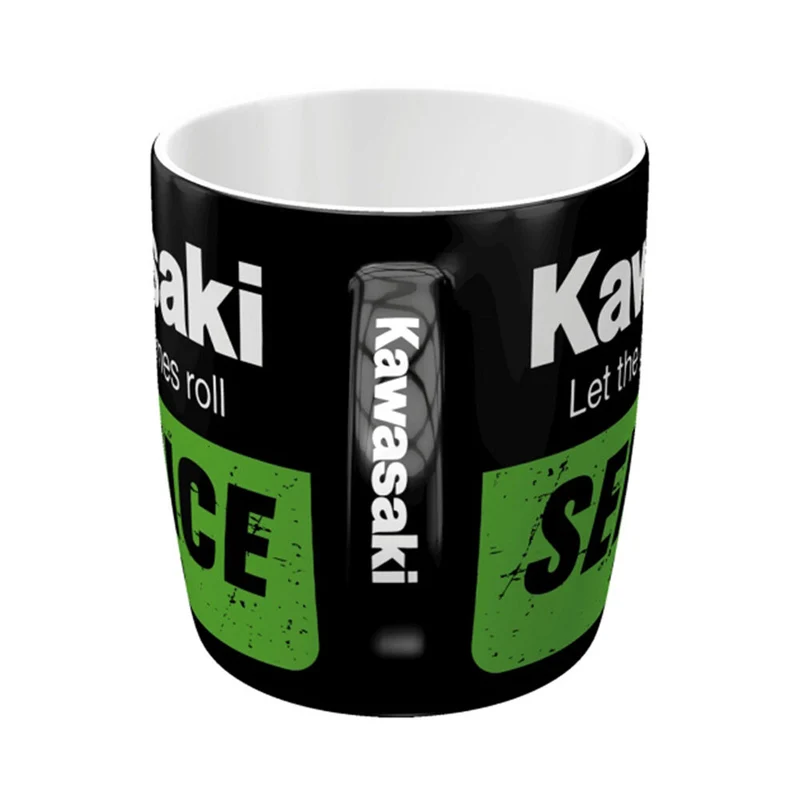 Nostalgic-Art Ceramic Mug Kawasaki Service Retro Design 9x9cm Black