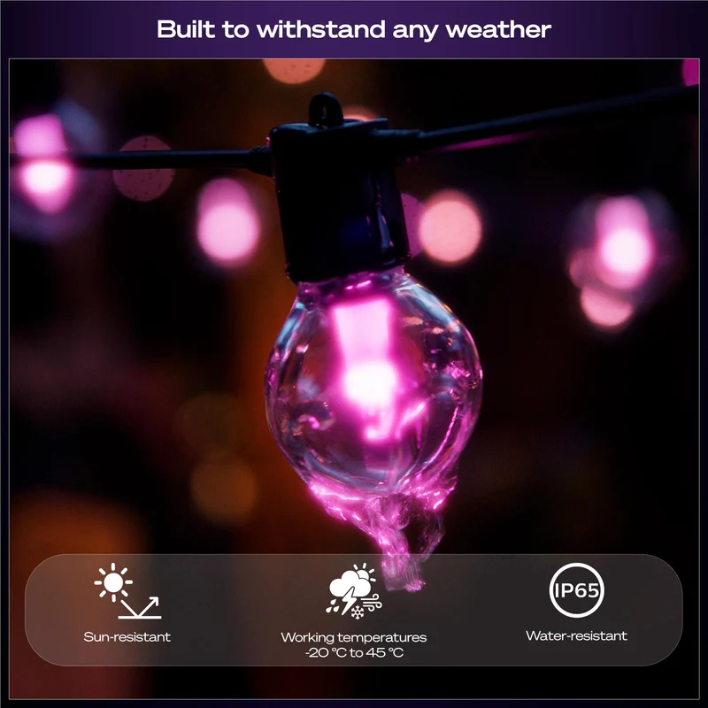 Philips Hue Festavia Hue 20 Bulb Globe String Lights (14m)