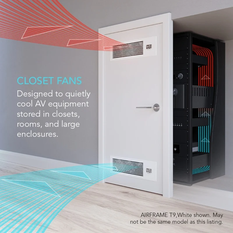 AC Infinity Airframe T7-N 200 CFM Intake Fan Black for AV Rooms