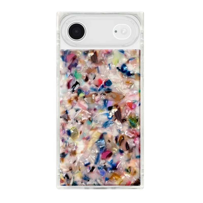 Flaunt Square Rainbow Confetti Tortoise Shell for iPhone Air