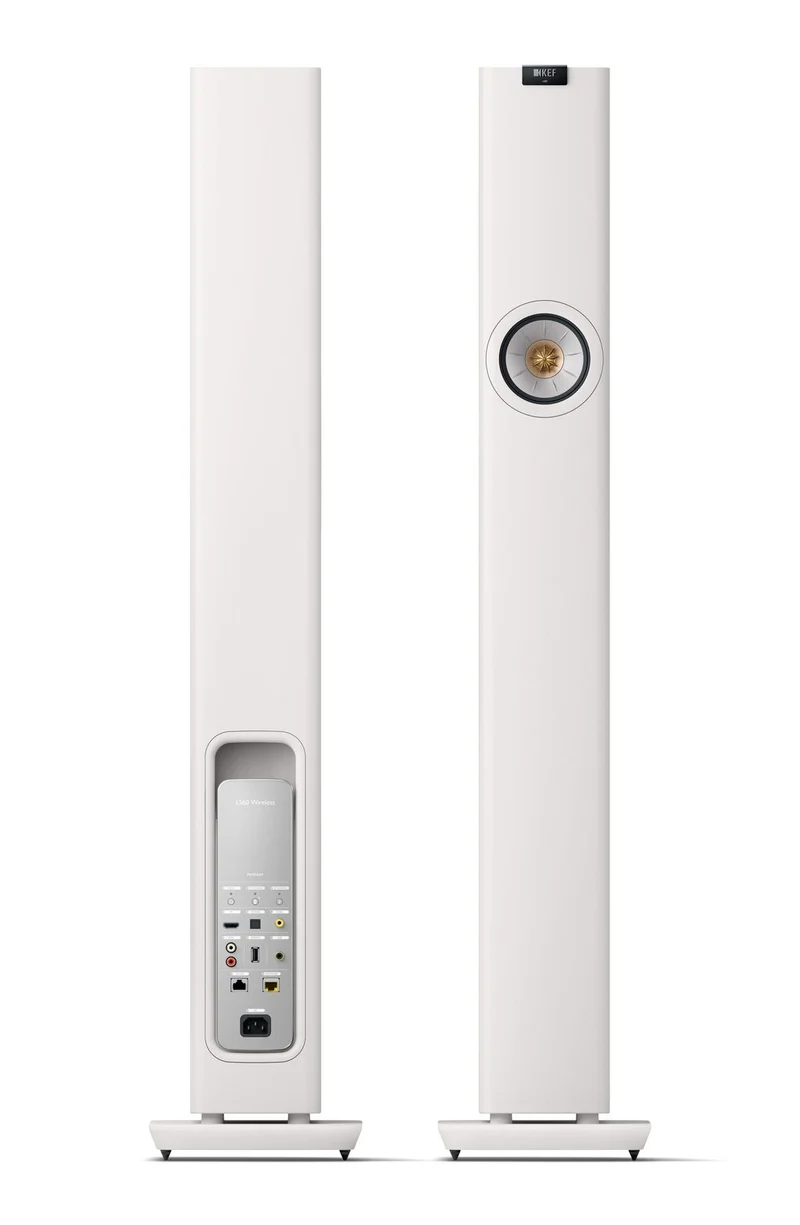 KEF LS60 Wireless Hifi Speakers Pair (Mineral White)