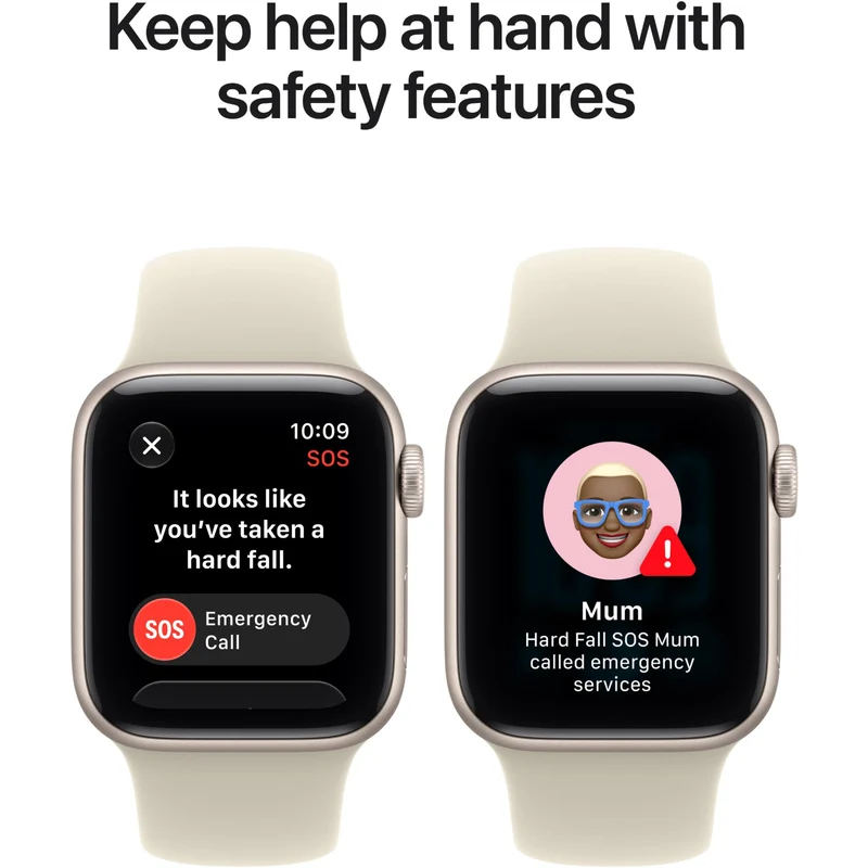 Apple Watch SE 3 44mm Midnight Aluminium Case GPS + Cellular Sport Band (M/L) [2026]