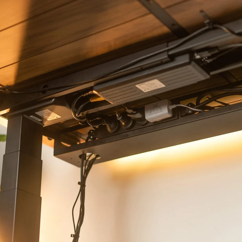 Desky Integrated Cable & Data Channel 12-Plug Wheat