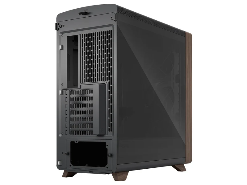 Fractal Design Summit Curved Wood ATX Case - Black TG Light Tint