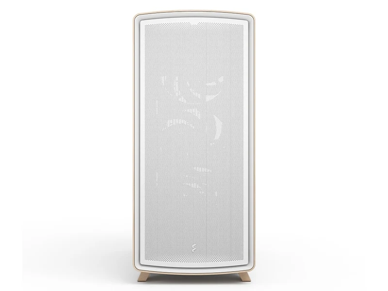 Fractal Design Summit Curved Wood ATX Case - Chalk White Solid