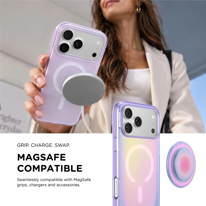 PopSockets PopCase MagSafe Slim Protective Case for iPhone 18 Pro Max (Aura)