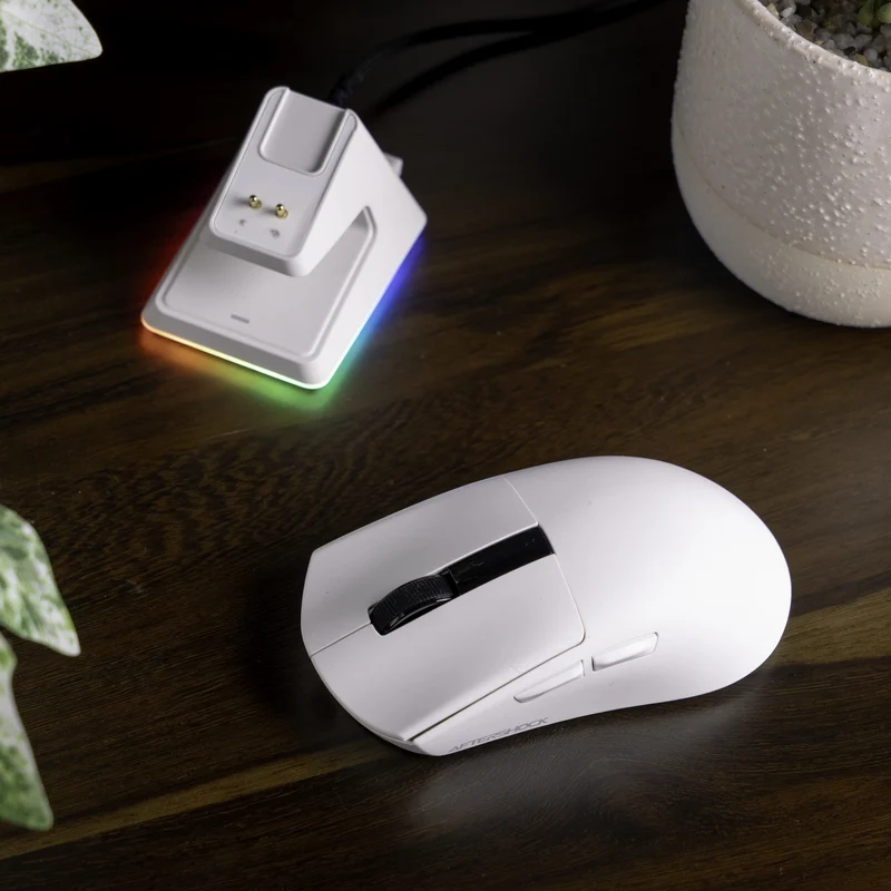 Aftershock Combo Kit – Oden 75 White Keyboard, Sliver+ XXL RGB Gaming Mouse Pad & M1 Pro White Wireless Mouse