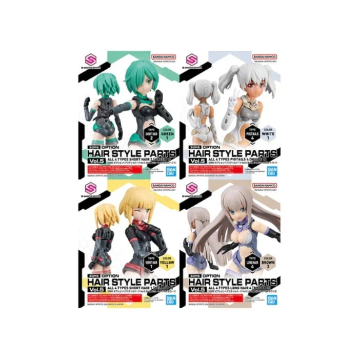 Bandai 30ms Option Hair Style Parts Vol.5 All 4 Types (Full Cdu)