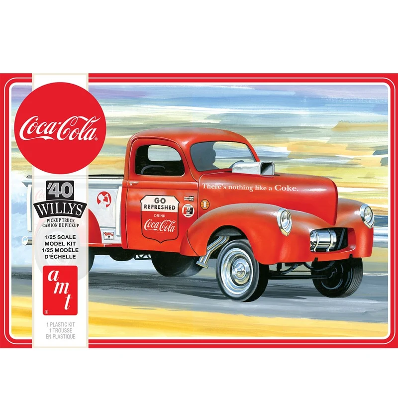 AMT 1145M 1/25 1940 Willys Pickup Gasser CocaCola Plastic Model Kit