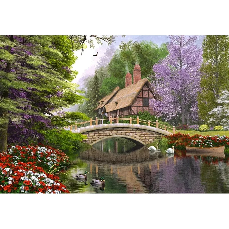 Castorland 1000-Pieces River Cottage Puzzle