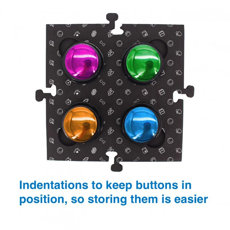 Tech4Pets 2PK Mat Board Organiser Storage Holder For Talking Buttons/Floor Black