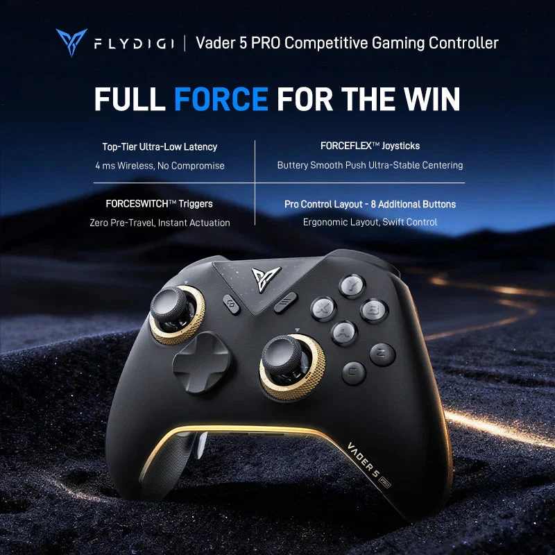 FLYDIGI Vader 5 Pro V2 Wireless Gaming Controller for Windows, Nintendo Switch (Black)